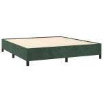vidaXL Cadru de pat fără saltea, verde închis, 160x200 cm, catifea vidaXL Cadru de pat fără saltea, verde închis, 160x200 cm, catifea
