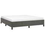 vidaXL Cadru de pat fără saltea, gri închis, 180x200 cm, catifea