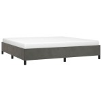 vidaXL Cadru de pat fără saltea, gri închis, 200x200 cm, catifea vidaXL Cadru de pat fără saltea, gri închis, 200x200 cm, catifea