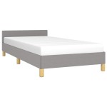 vidaXL Cadru de pat fără saltea, gri deschis, 80x200 cm, textil