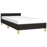 vidaXL Cadru de pat cu tăblie fără saltea, negru, 80x200 cm, textil
