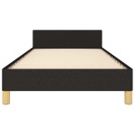vidaXL Cadru de pat cu tăblie fără saltea, negru, 80x200 cm, textil