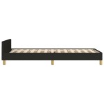 vidaXL Cadru de pat cu tăblie fără saltea, negru, 80x200 cm, textil