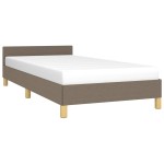 vidaXL Cadru de pat cu tăblie fără saltea, taupe, 80x200 cm, textil vidaXL Cadru de pat cu tăblie fără saltea, taupe, 80x200 cm, textil