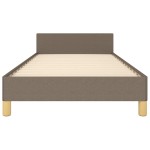 vidaXL Cadru de pat cu tăblie fără saltea, taupe, 80x200 cm, textil vidaXL Cadru de pat cu tăblie fără saltea, taupe, 80x200 cm, textil