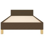 vidaXL Cadru de pat fără saltea, maro închis, 90x190 cm, textil vidaXL Cadru de pat fără saltea, maro închis, 90x190 cm, textil