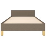 vidaXL Cadru de pat cu tăblie fără saltea, taupe, 90x190 cm, textil
