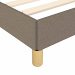 vidaXL Cadru de pat cu tăblie fără saltea, taupe, 90x190 cm, textil