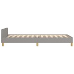 vidaXL Cadru de pat fără saltea, gri deschis, 90x200 cm, textil