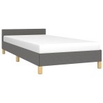 vidaXL Cadru de pat fără saltea, gri închis, 90x200 cm, textil vidaXL Cadru de pat fără saltea, gri închis, 90x200 cm, textil