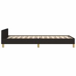 vidaXL Cadru de pat cu tăblie fără saltea, negru, 90x200 cm, textil