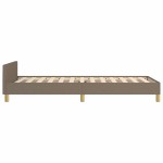 vidaXL Cadru de pat cu tăblie fără saltea, taupe, 90x200 cm, textil vidaXL Cadru de pat cu tăblie fără saltea, taupe, 90x200 cm, textil