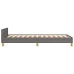 vidaXL Cadru de pat fără saltea, gri închis, 100x200 cm, textil