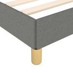 vidaXL Cadru de pat fără saltea, gri închis, 100x200 cm, textil