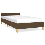 vidaXL Cadru de pat fără saltea, maro închis, 100x200 cm, textil