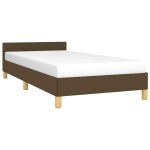 vidaXL Cadru de pat fără saltea, maro închis, 100x200 cm, textil