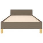 vidaXL Cadru de pat fără saltea, gri taupe, 100x200 cm, textil vidaXL Cadru de pat fără saltea, gri taupe, 100x200 cm, textil