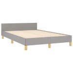vidaXL Cadru de pat fără saltea, gri deschis, 120x200 cm, textil