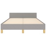 vidaXL Cadru de pat fără saltea, gri deschis, 120x200 cm, textil