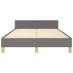 vidaXL Cadru de pat fără saltea, gri închis, 120x200 cm, textil