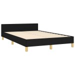 vidaXL Cadru de pat fără saltea, negru, 120x200 cm, textil