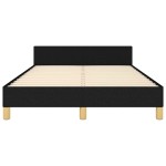 vidaXL Cadru de pat fără saltea, negru, 120x200 cm, textil