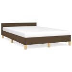 vidaXL Cadru de pat fără saltea, maro închis, 120x200 cm, textil vidaXL Cadru de pat fără saltea, maro închis, 120x200 cm, textil