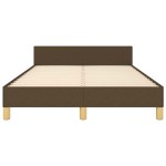 vidaXL Cadru de pat fără saltea, maro închis, 120x200 cm, textil vidaXL Cadru de pat fără saltea, maro închis, 120x200 cm, textil