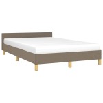 vidaXL Cadru de pat fără saltea, gri taupe, 120x200 cm, textil vidaXL Cadru de pat fără saltea, gri taupe, 120x200 cm, textil