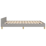 vidaXL Cadru de pat fără saltea, gri deschis, 140x190 cm, textil