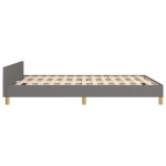 vidaXL Cadru de pat fără saltea, gri închis, 140x190 cm, textil