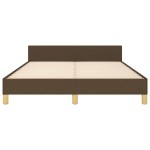 vidaXL Cadru de pat fără saltea, maro închis, 140x200 cm, textil vidaXL Cadru de pat fără saltea, maro închis, 140x200 cm, textil