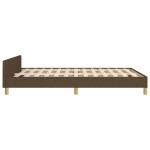 vidaXL Cadru de pat fără saltea, maro închis, 140x200 cm, textil vidaXL Cadru de pat fără saltea, maro închis, 140x200 cm, textil