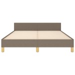 vidaXL Cadru de pat fără saltea, gri taupe, 140x190 cm, textil vidaXL Cadru de pat fără saltea, gri taupe, 140x190 cm, textil