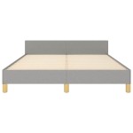 vidaXL Cadru de pat fără saltea, gri deschis, 140x200 cm, textil