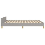 vidaXL Cadru de pat fără saltea, gri deschis, 140x200 cm, textil
