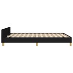 vidaXL Cadru de pat fără saltea, negru, 140x200 cm, textil vidaXL Cadru de pat fără saltea, negru, 140x200 cm, textil
