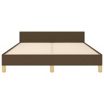 vidaXL Cadru de pat fără saltea, maro închis, 140x200 cm, textil vidaXL Cadru de pat fără saltea, maro închis, 140x200 cm, textil