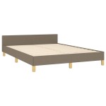 vidaXL Cadru de pat fără saltea, gri taupe, 140x200 cm, textil vidaXL Cadru de pat fără saltea, gri taupe, 140x200 cm, textil