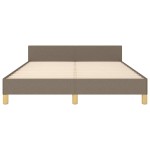vidaXL Cadru de pat fără saltea, gri taupe, 140x200 cm, textil vidaXL Cadru de pat fără saltea, gri taupe, 140x200 cm, textil