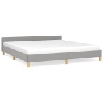 vidaXL Cadru de pat fără saltea, gri deschis, 160x200 cm, textil