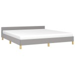 vidaXL Cadru de pat fără saltea, gri deschis, 160x200 cm, textil
