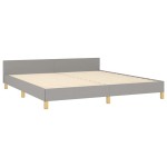vidaXL Cadru de pat fără saltea, gri deschis, 160x200 cm, textil