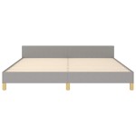 vidaXL Cadru de pat fără saltea, gri deschis, 160x200 cm, textil