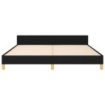 vidaXL Cadru de pat fără saltea, negru, 160x200 cm, textil vidaXL Cadru de pat fără saltea, negru, 160x200 cm, textil