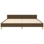 vidaXL Cadru de pat fără saltea, maro închis, 160x200 cm, textil vidaXL Cadru de pat fără saltea, maro închis, 160x200 cm, textil