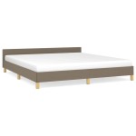 vidaXL Cadru de pat fără saltea, gri taupe, 160x200 cm, textil