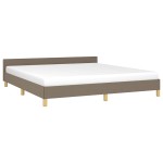 vidaXL Cadru de pat fără saltea, gri taupe, 160x200 cm, textil