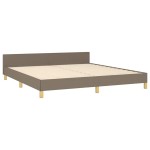 vidaXL Cadru de pat fără saltea, gri taupe, 160x200 cm, textil
