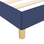vidaXL Cadru de pat cu tăblie fără saltea, albastru, 160x200cm, textil
